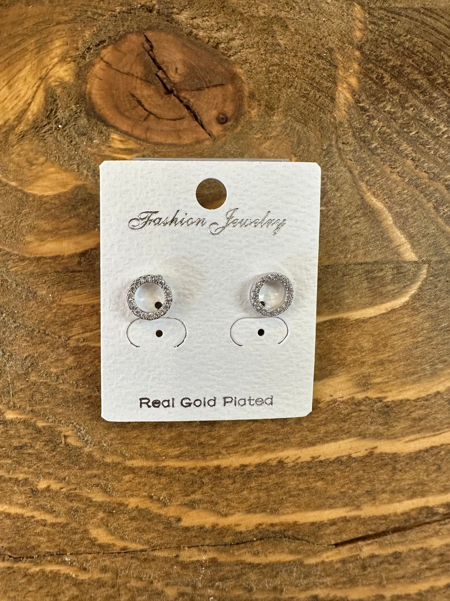 Silver stud earrings