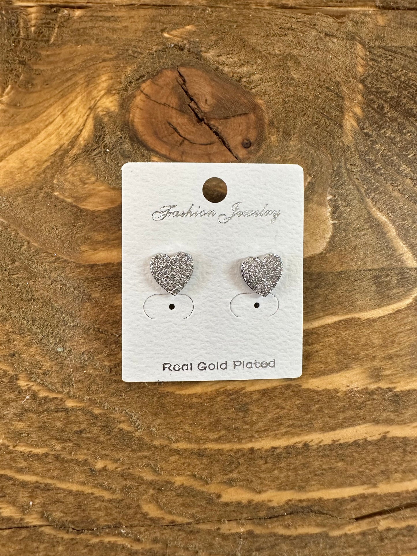 Silver stud earrings