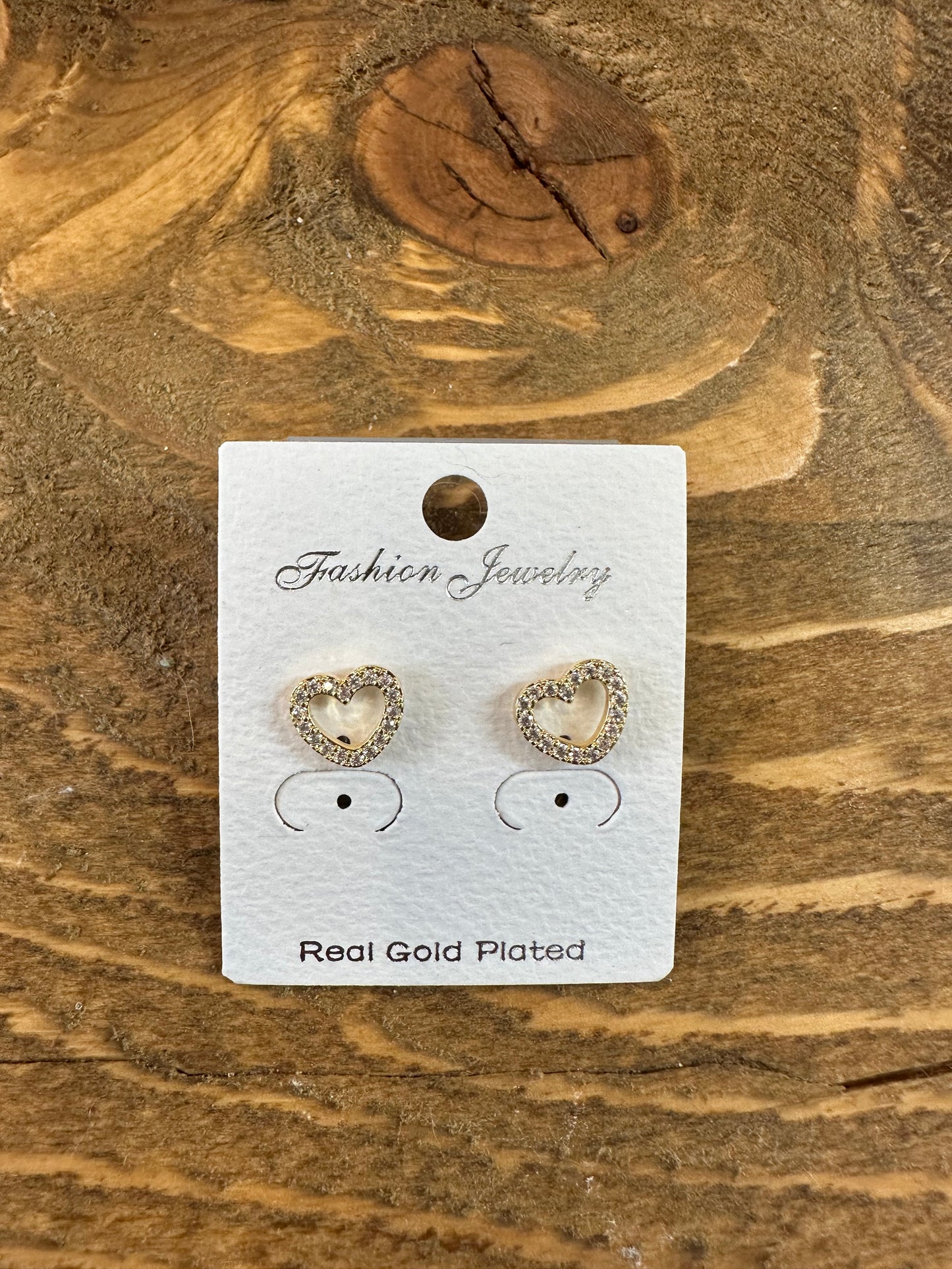 Gold plated stud earrings