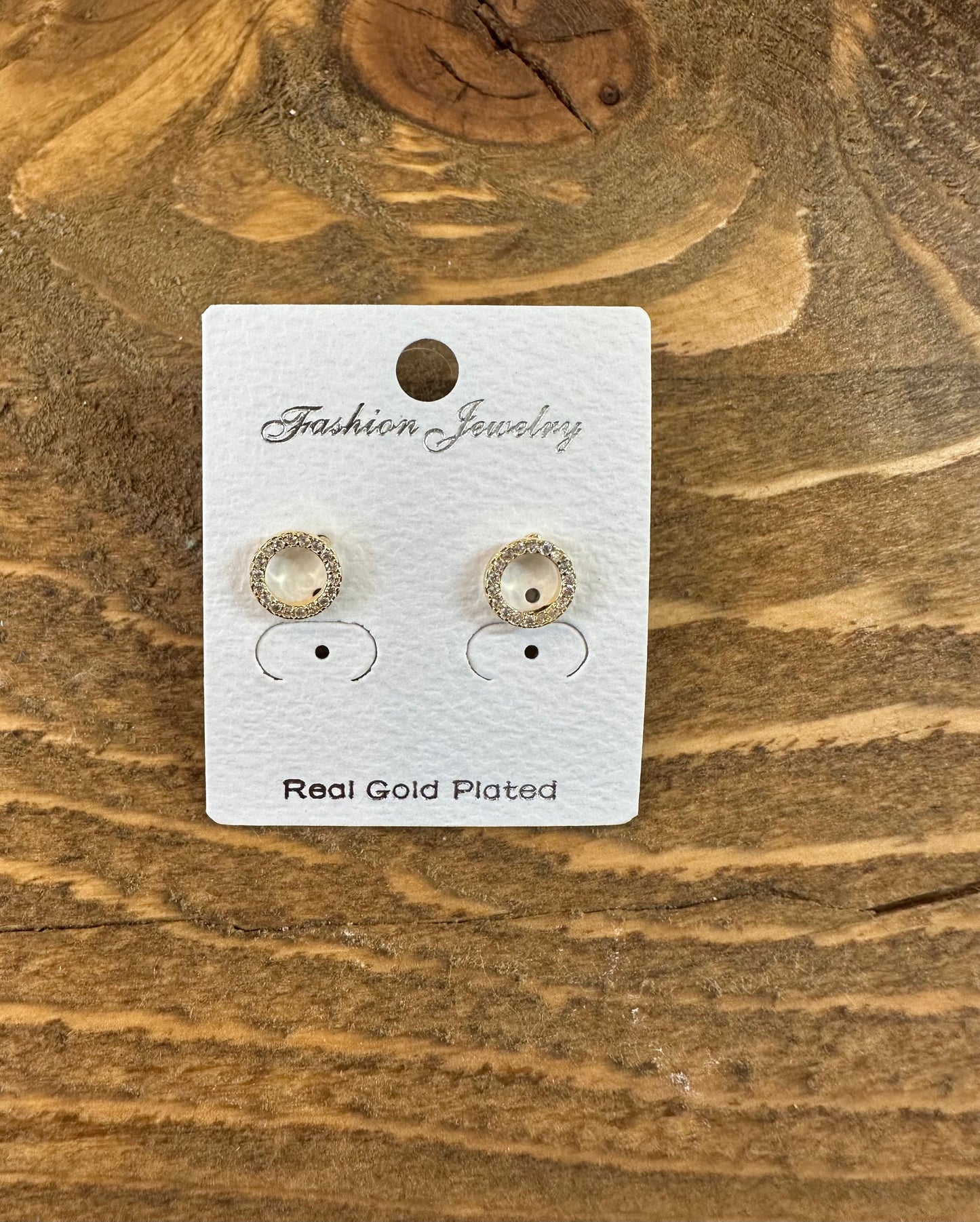 Gold plated stud earrings