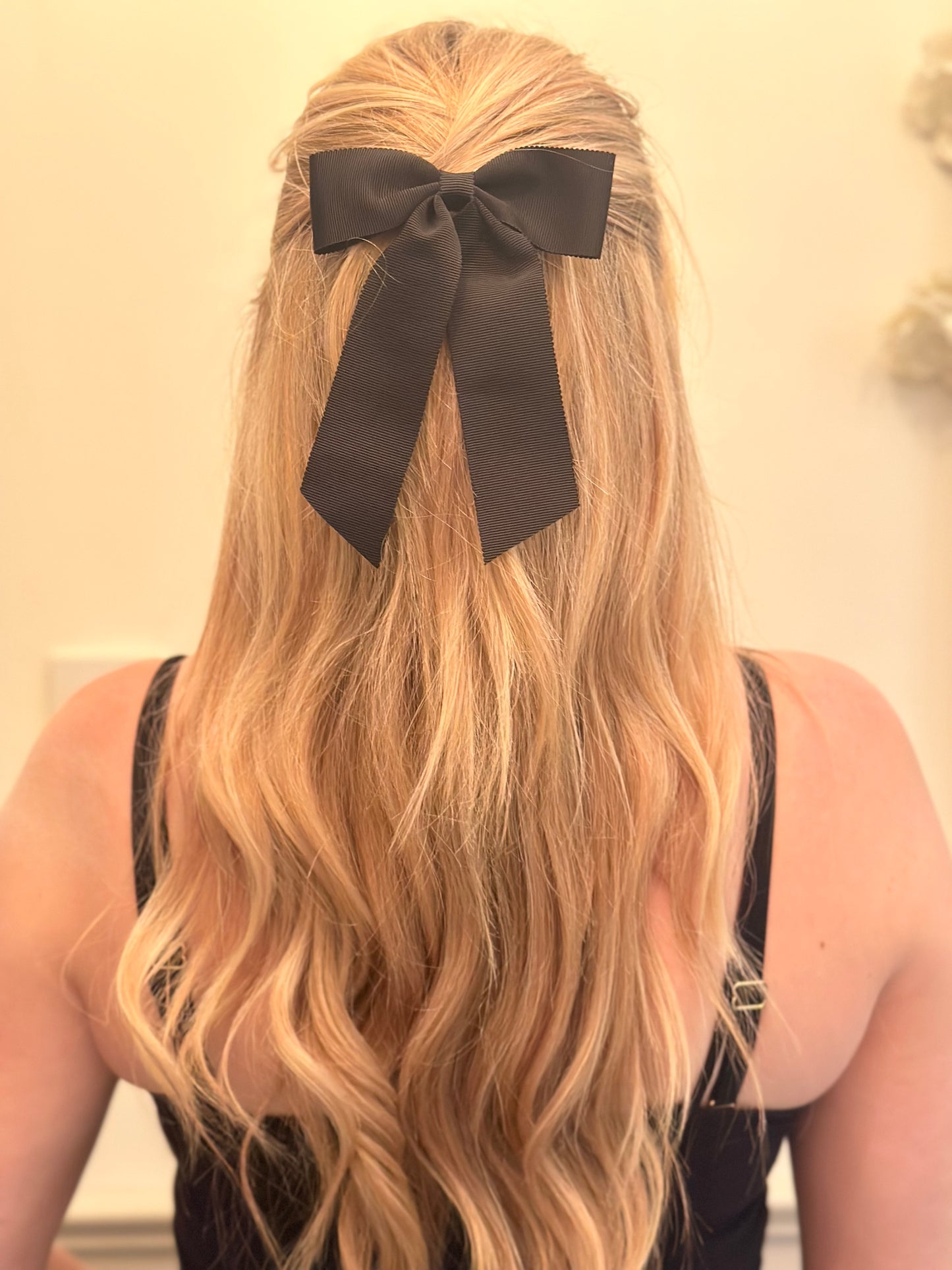 Black Bow Hair Clip