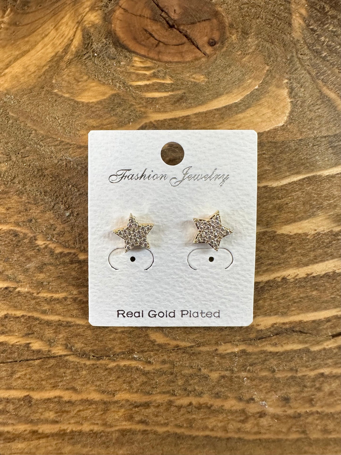 Gold plated stud earrings