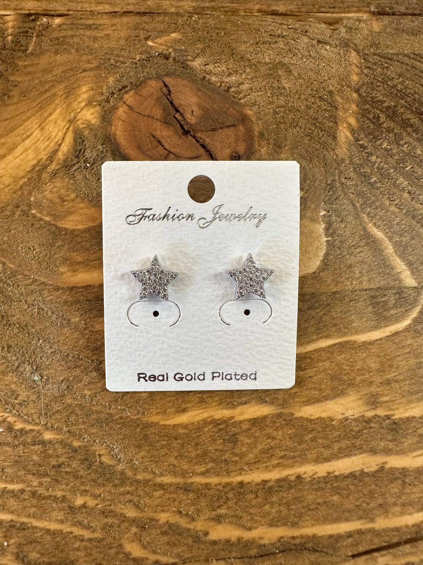 Silver stud earrings