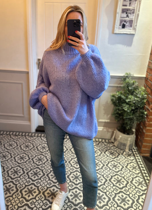 Lilac chunky knit jumper