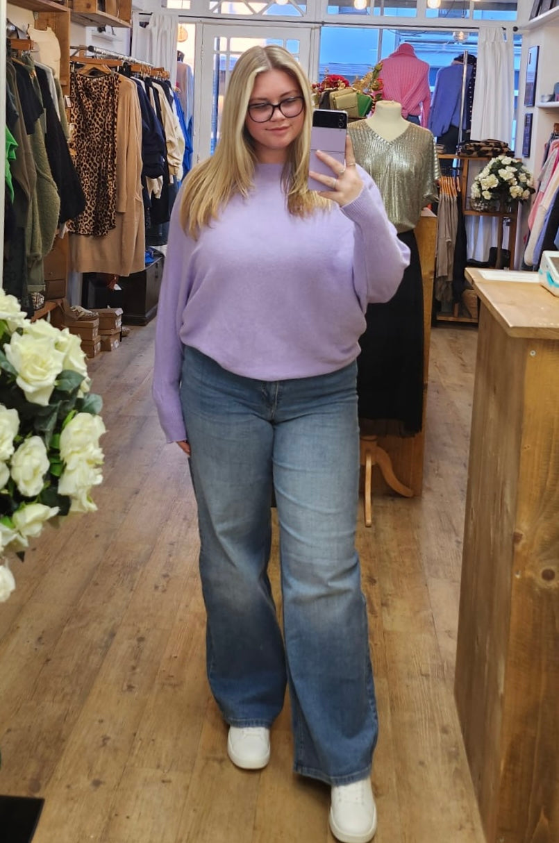 Lilac / Purple batwing jumper