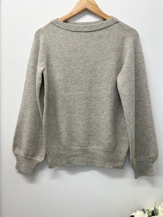 Neutral glitter jumper