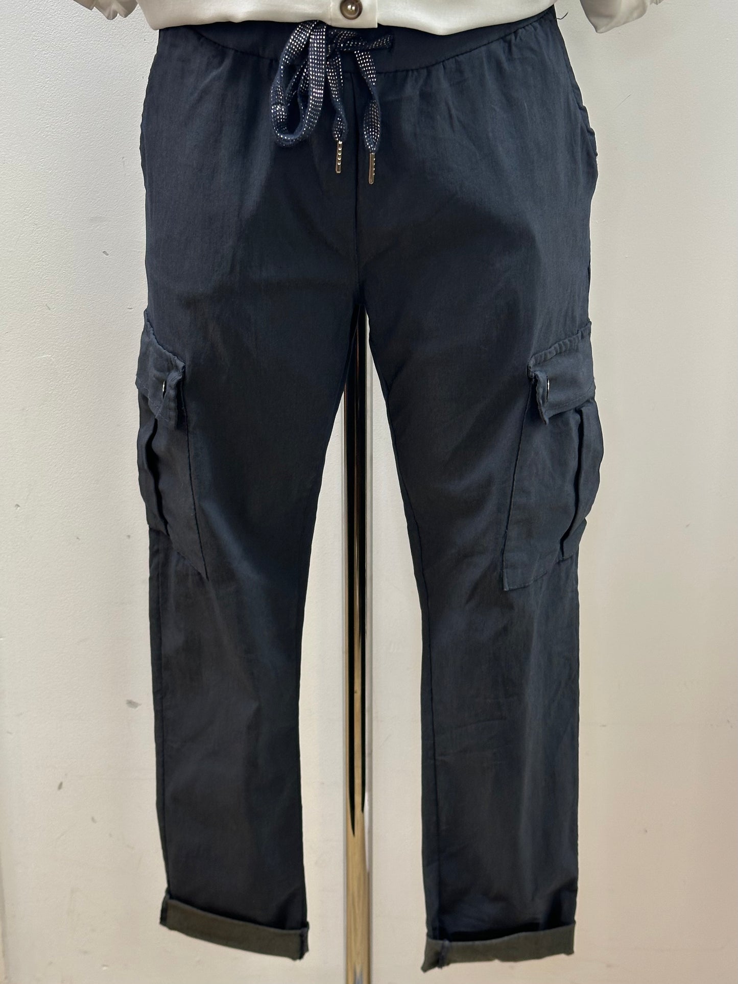 Navy cargo trousers