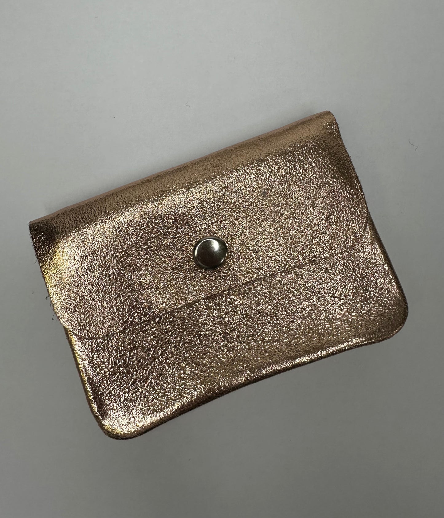 Rose Gold leather coin purse