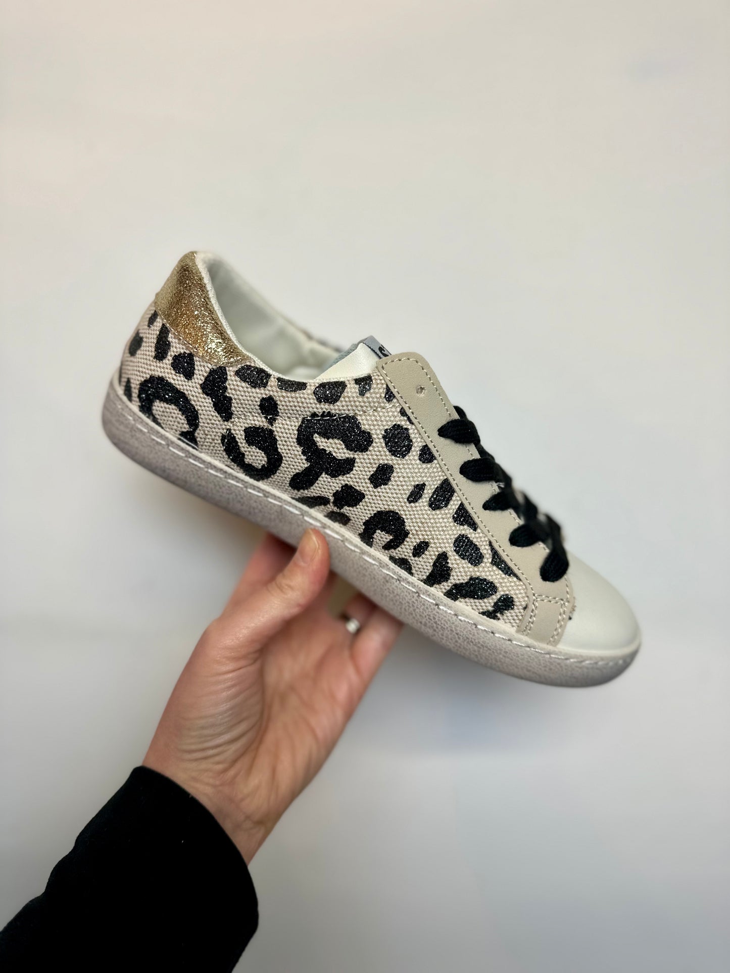 Animal Print Glitter Star Trainers