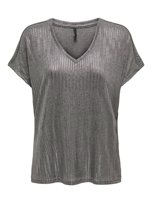 Silver Metallic Top