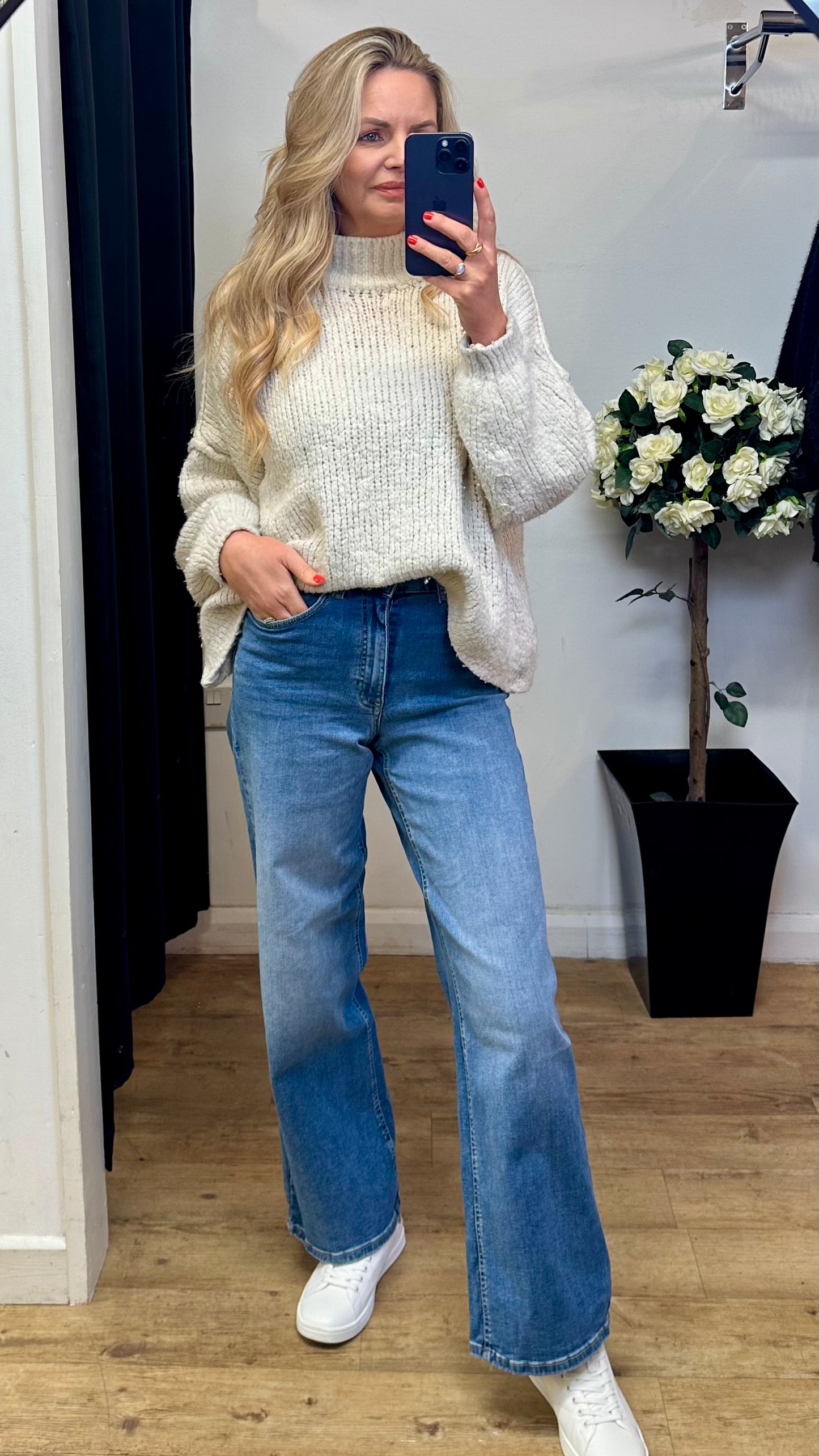 Cream chunky knit jumper