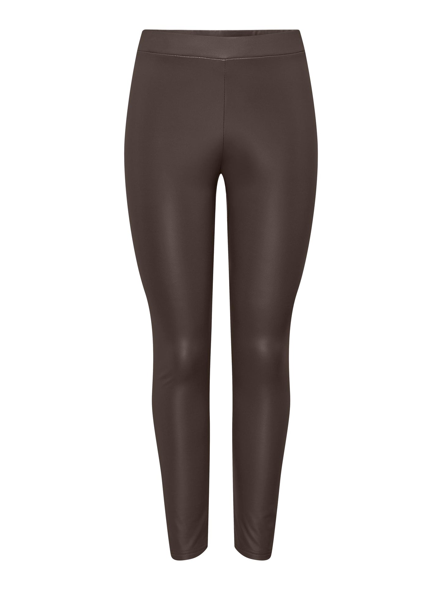 Chocolate Brown PU leggings – Livia's Boutique