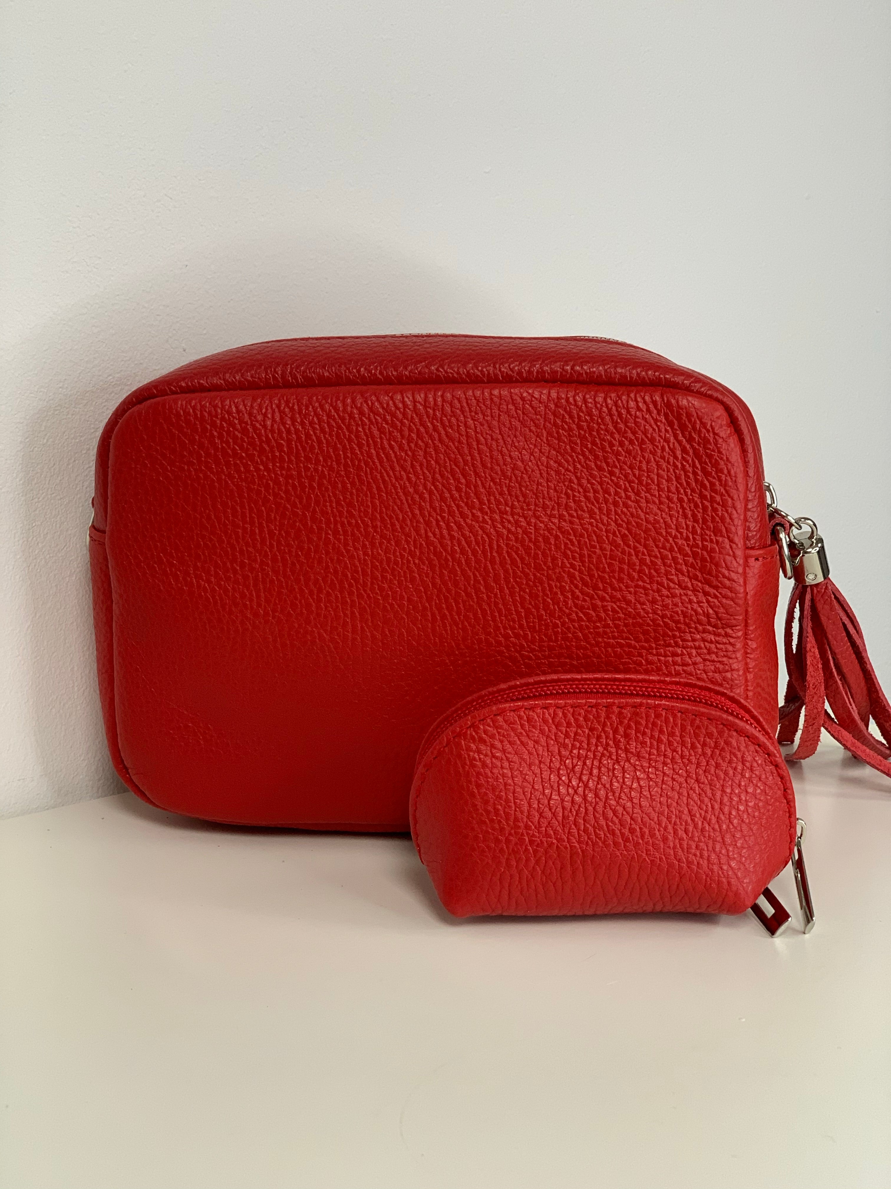 Red camera bag discount purse