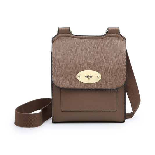 Mocha cross over shoulder bag